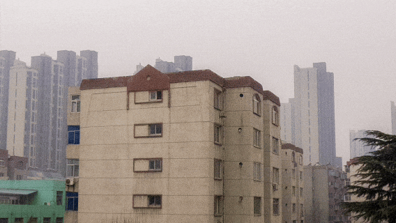 从2014年第一次拍摄，王汝春始终记录窗外的风景，直到2024年的最后一次拍摄。受访者供图