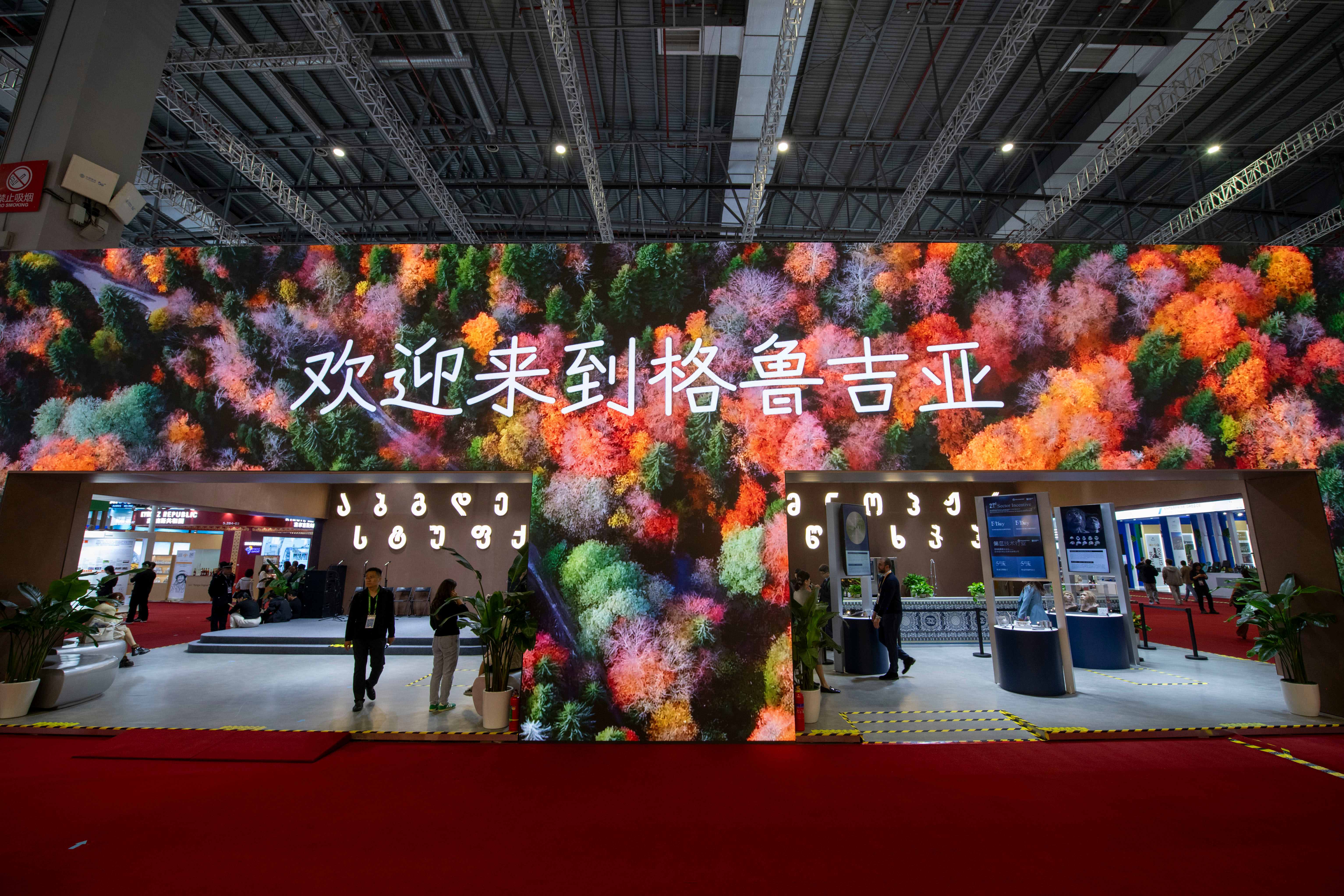 主宾国格鲁吉亚亮相第八届进博会国家展。人民网记者 翁奇羽摄