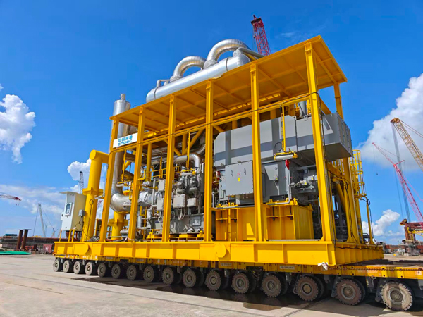 全球首套海上高温烟气余热ORC发电装置。受访者供图