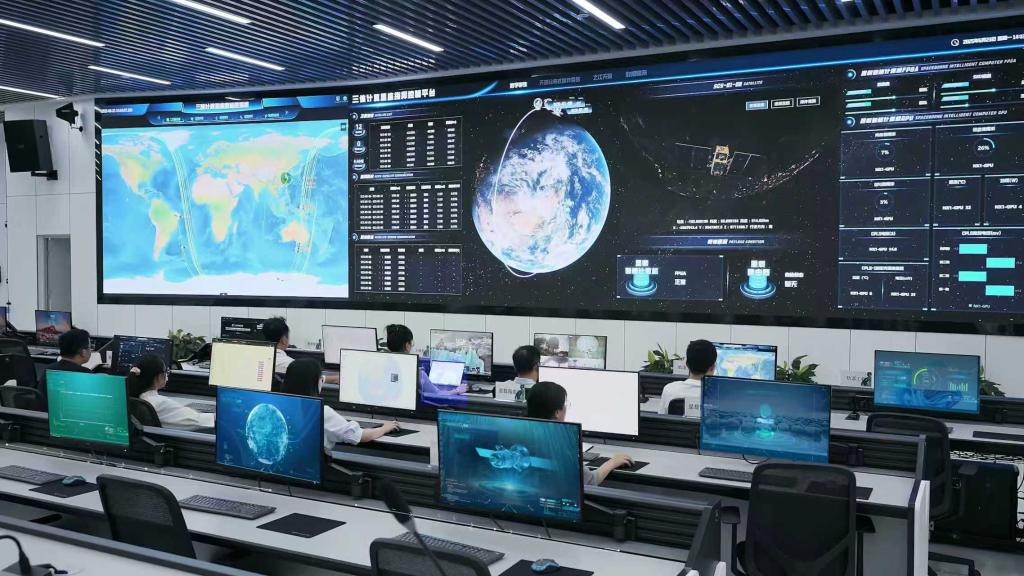 图为之江实验室的“三体计算星座”指挥中心。（之江实验室供图）