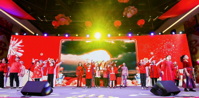 北京友谊城心社区表演节目。主办方供图