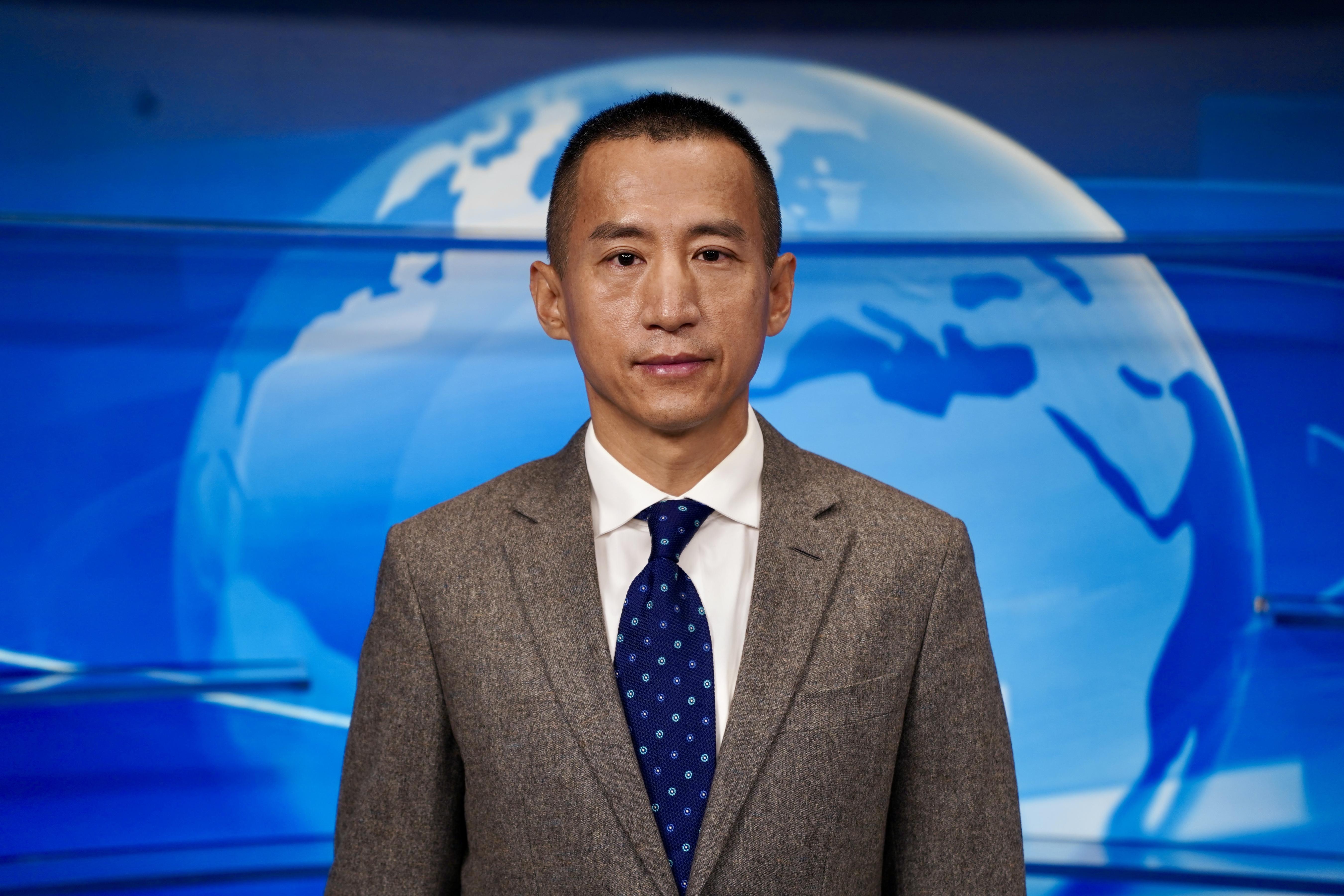 合众思（北京）环境工程有限公司董事长田旭峰做客《人民会客厅》。人民网 谢欣良摄