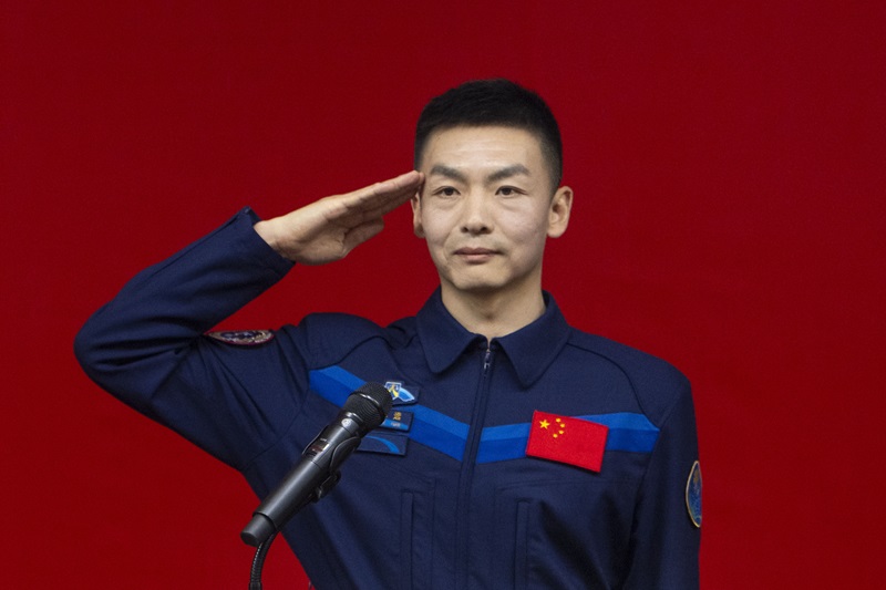 神舟二十三号航天员张志远。人民网记者 翁奇羽摄