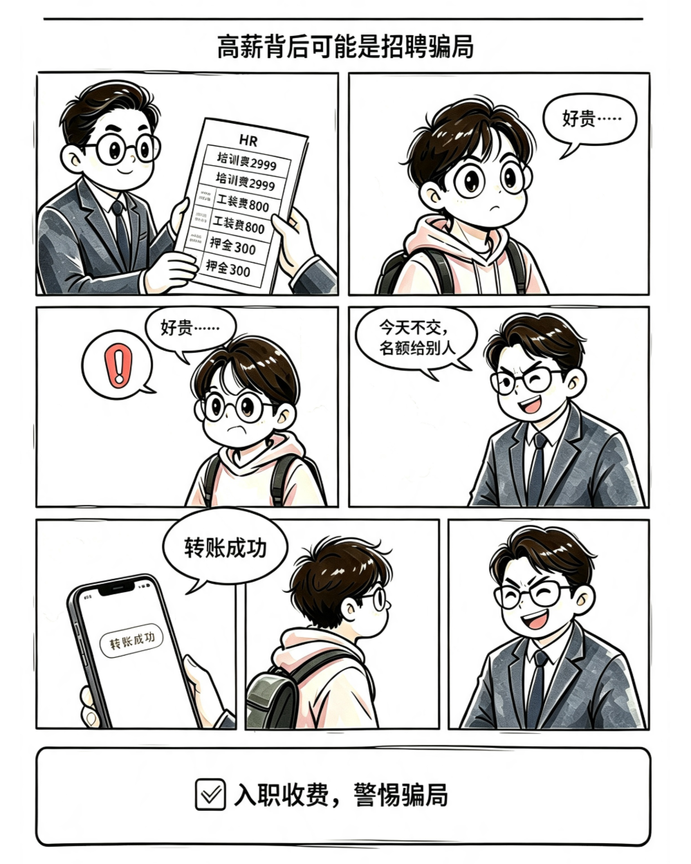 漫说反诈｜应届生求职警惕虚假高薪招聘 【3】