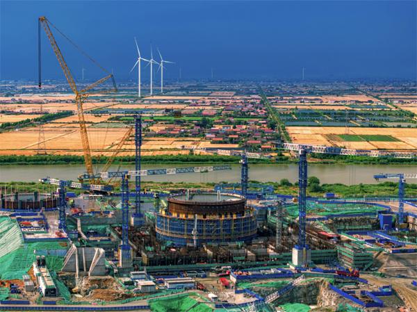 江苏徐圩核能供热发电厂一期工程建设现场。受访者供图