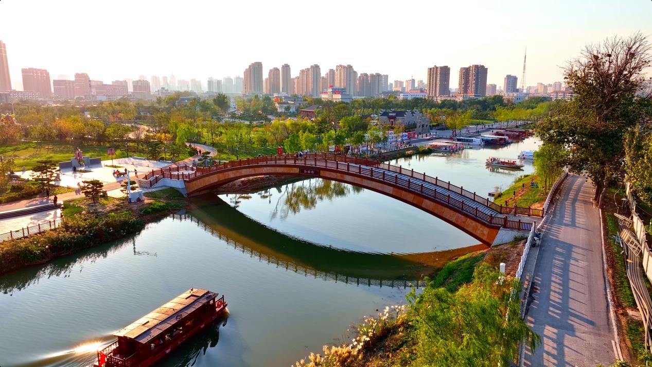 南水北调东线北延工程受水区大运河沧州段风景如画。受访者供图